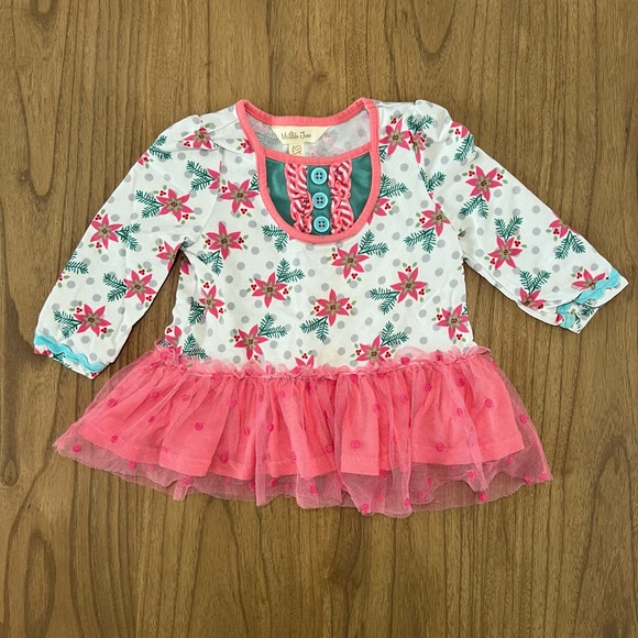 Matilda Jane Other - Matilda Jane Floral Top with Pink and Teal Accents